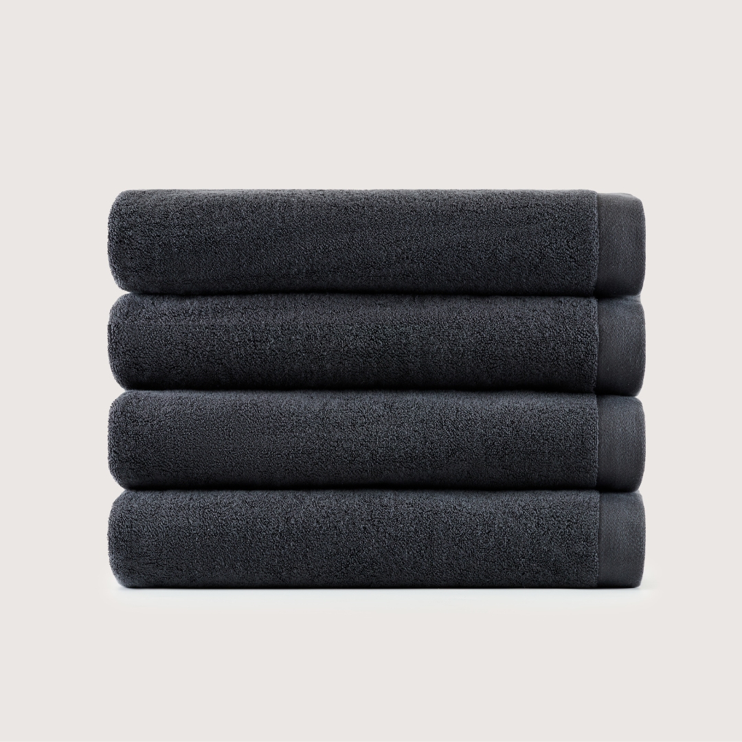 Heavyweight Cotton Bath Towels - Charcoal