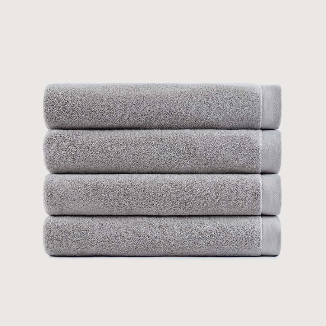 Heavyweight Cotton Bath Towels - Stone Grey