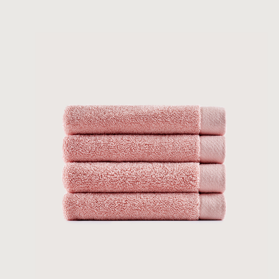 Heavyweight Cotton Washcloths - Coral Pink