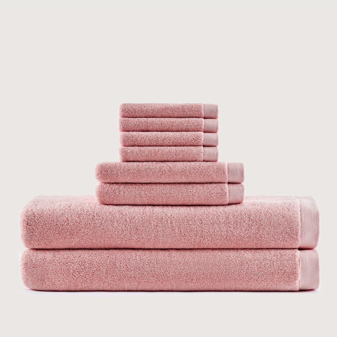 Heavyweight Bath Bundle - Coral Pink
