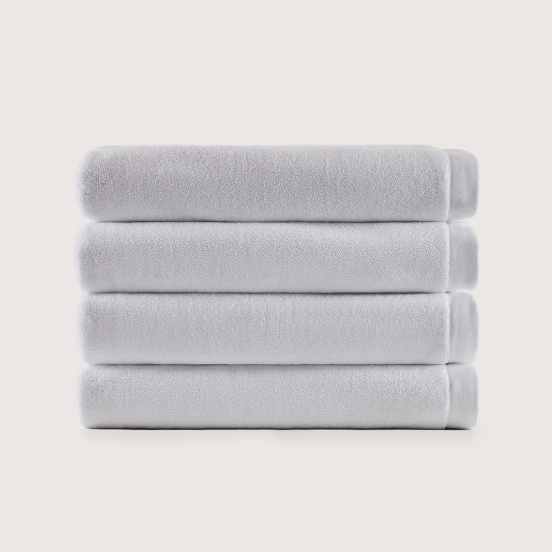 Heavyweight Cotton Bath Towels - Cloud White