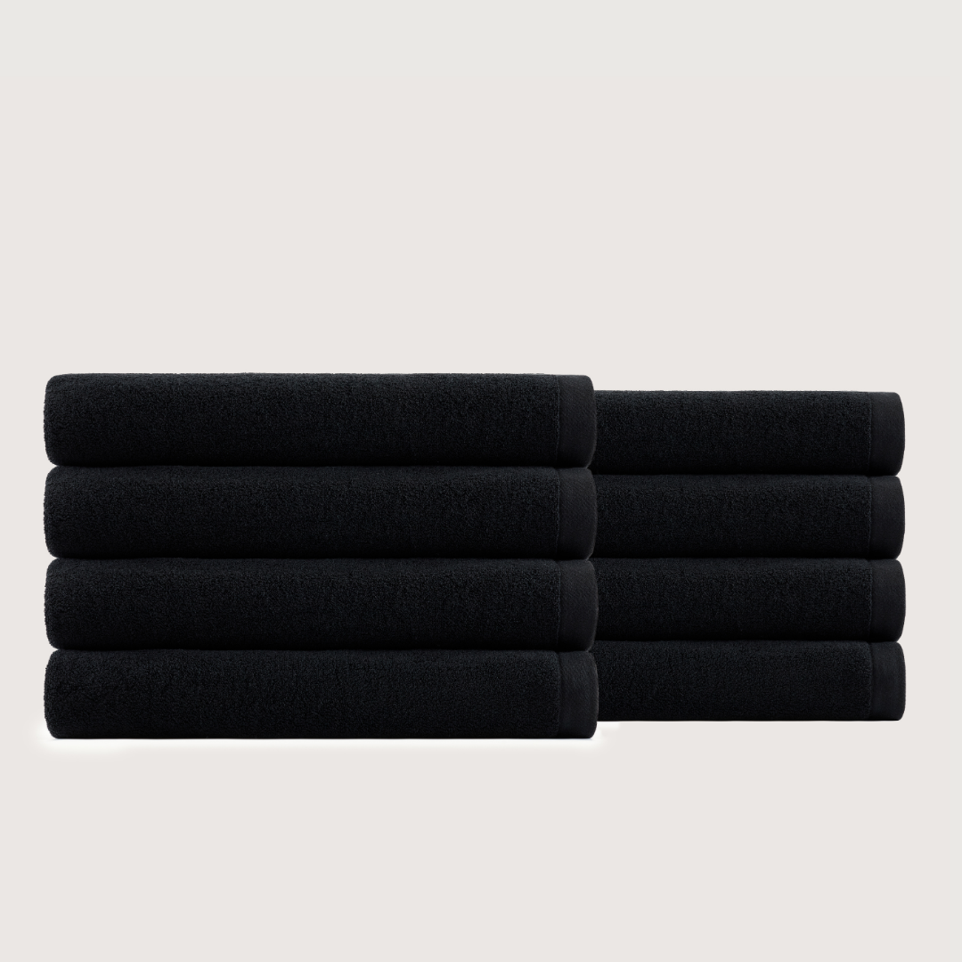 Heavyweight Cotton Bath Sheets - Midnight Black