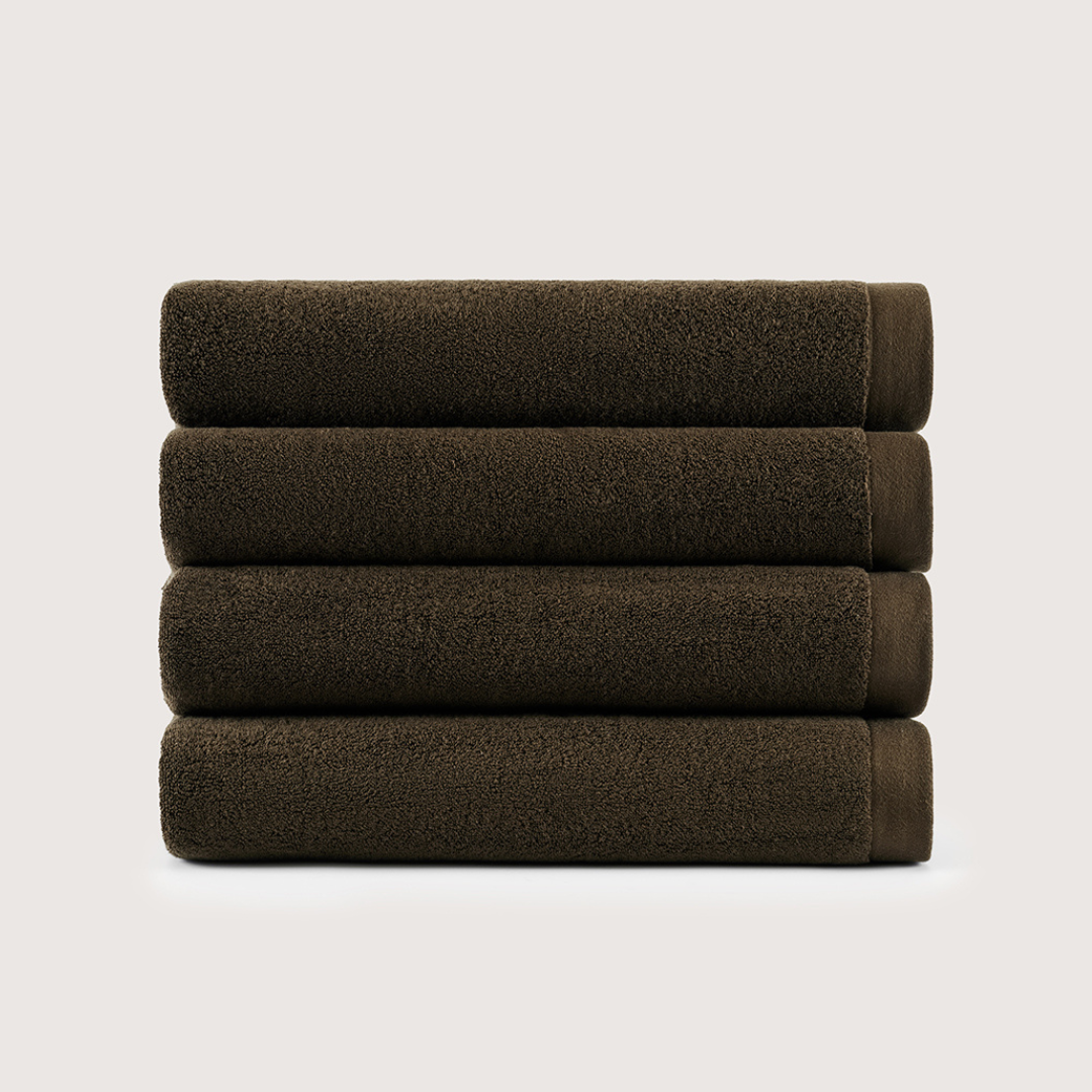 Heavyweight Cotton Bath Towels - Espresso Brown