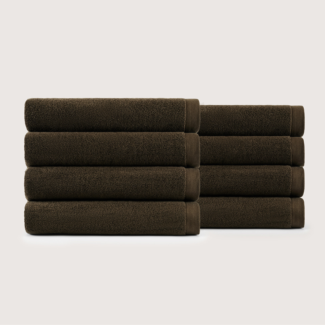Heavyweight Cotton Bath Towels - Espresso Brown