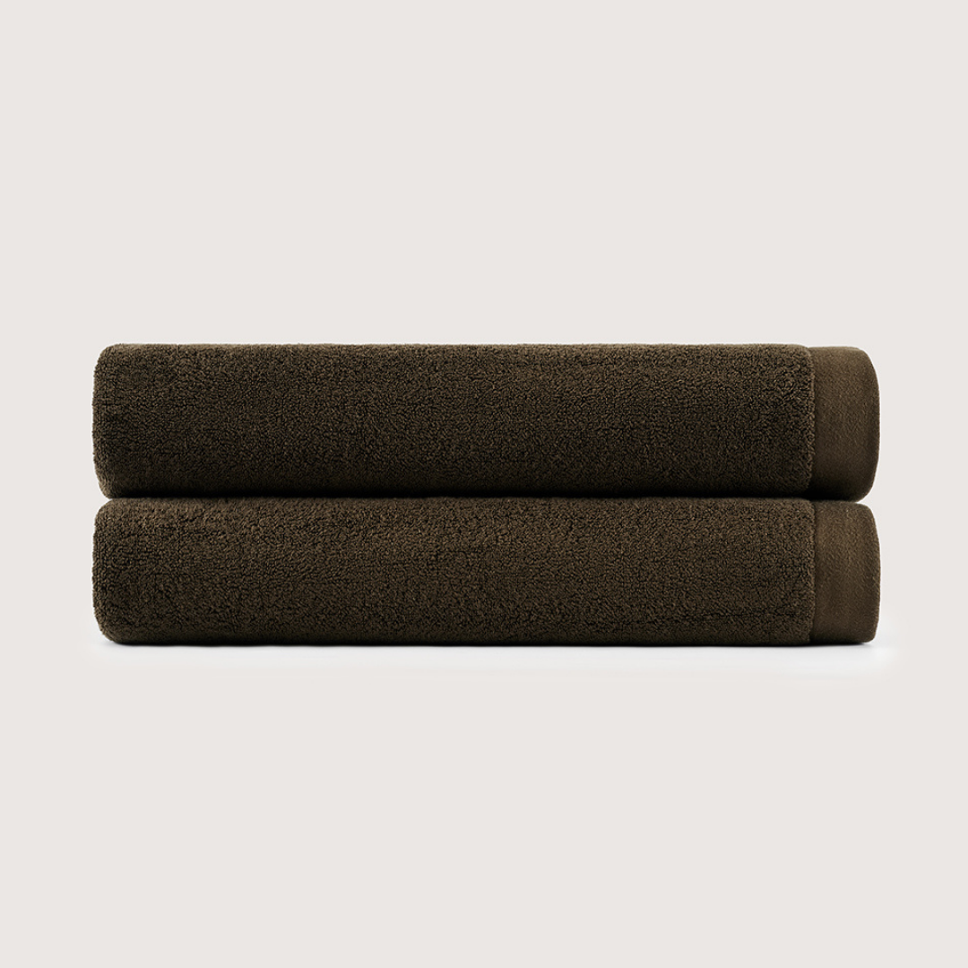 Heavyweight Cotton Bath Towels - Espresso Brown