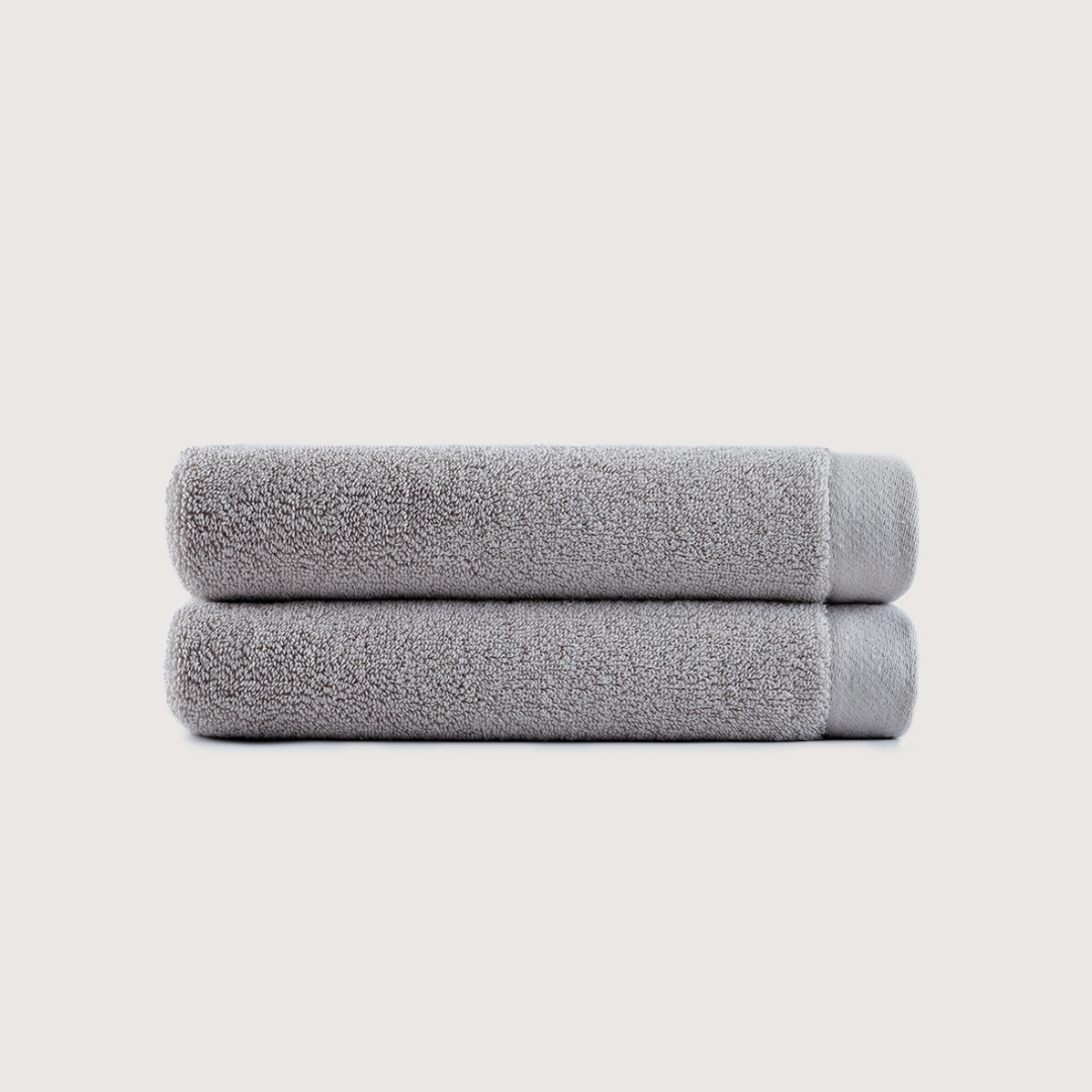 Heavyweight Cotton Hand Towels - Stone Grey