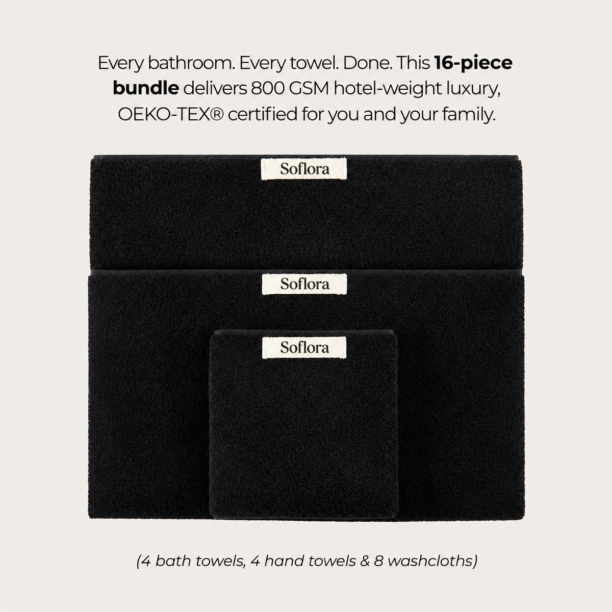 Heavyweight Bath Bundle - Midnight Black
