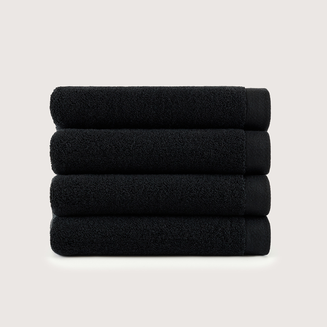Heavyweight Cotton Hand Towels - Midnight Black