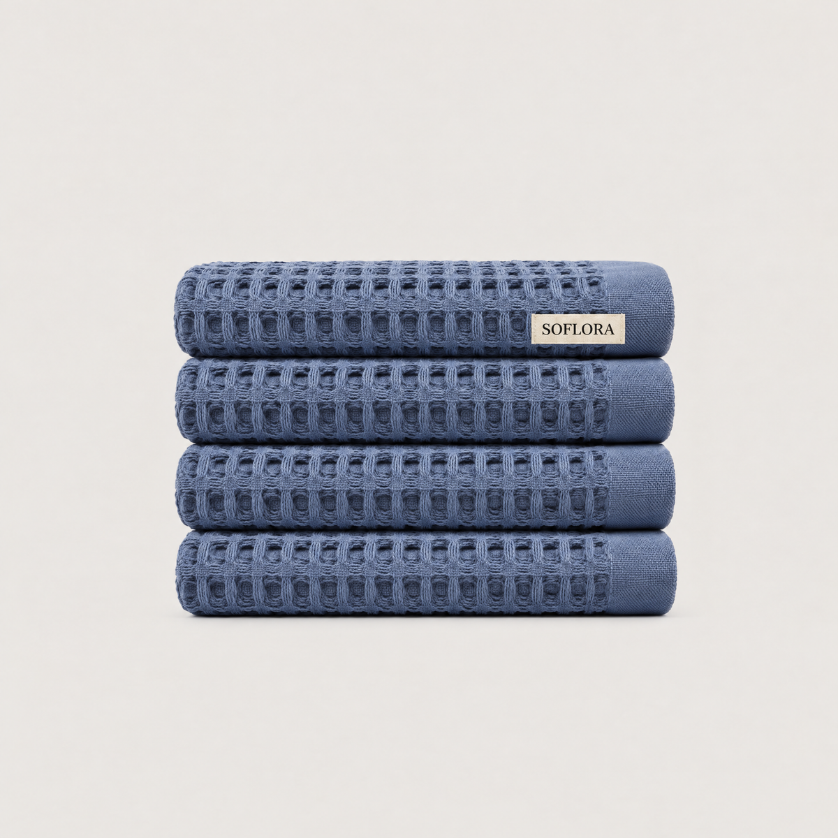 Waffle Washcloths in Powder Blue