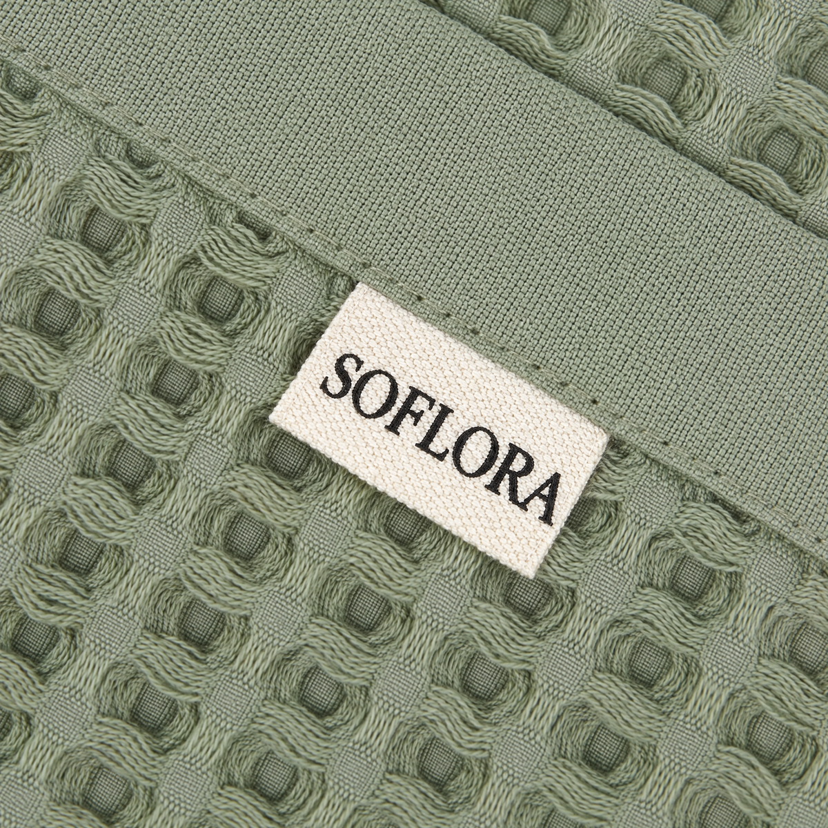 Waffle Spa Bundle - SOFLORA label close-up