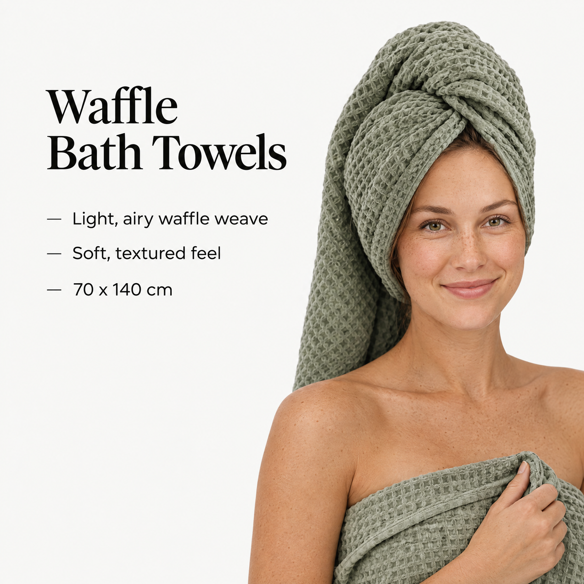 Waffle Family Bundle - bath towel details