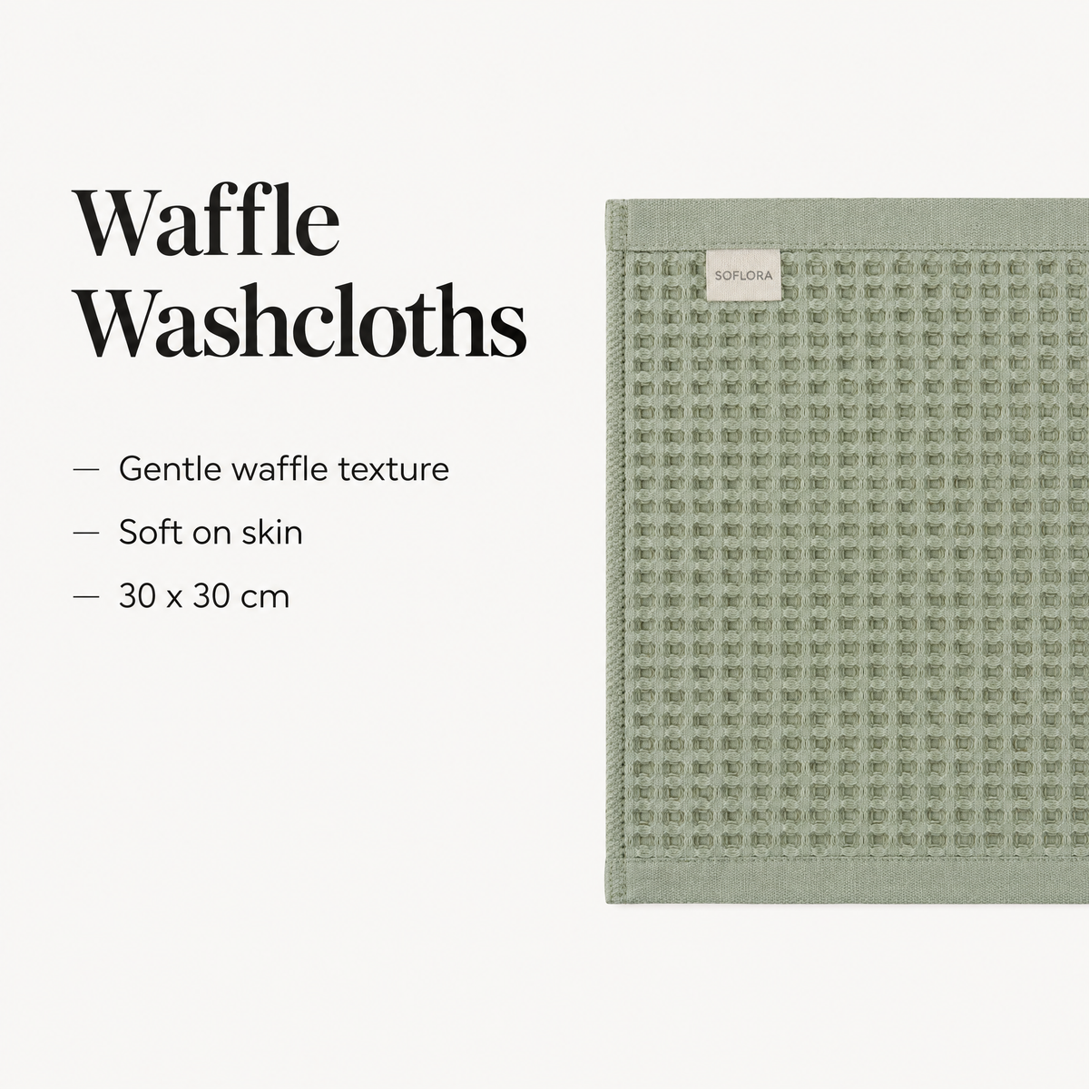 Waffle Washcloths - washcloth details