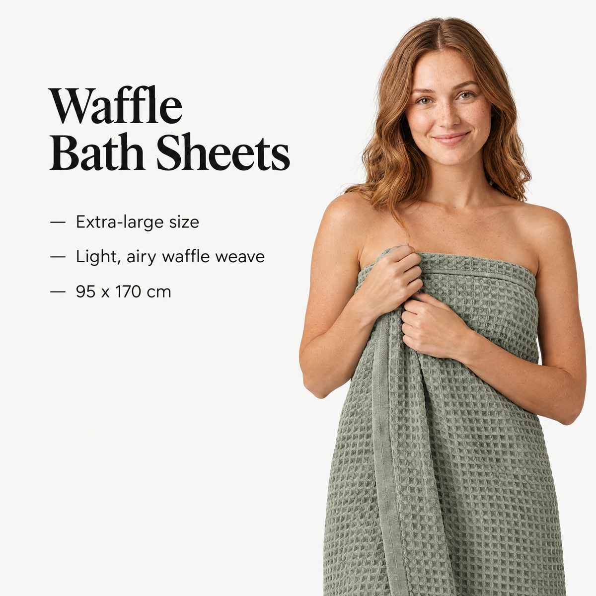 Waffle Bath Sheets - bath sheet details