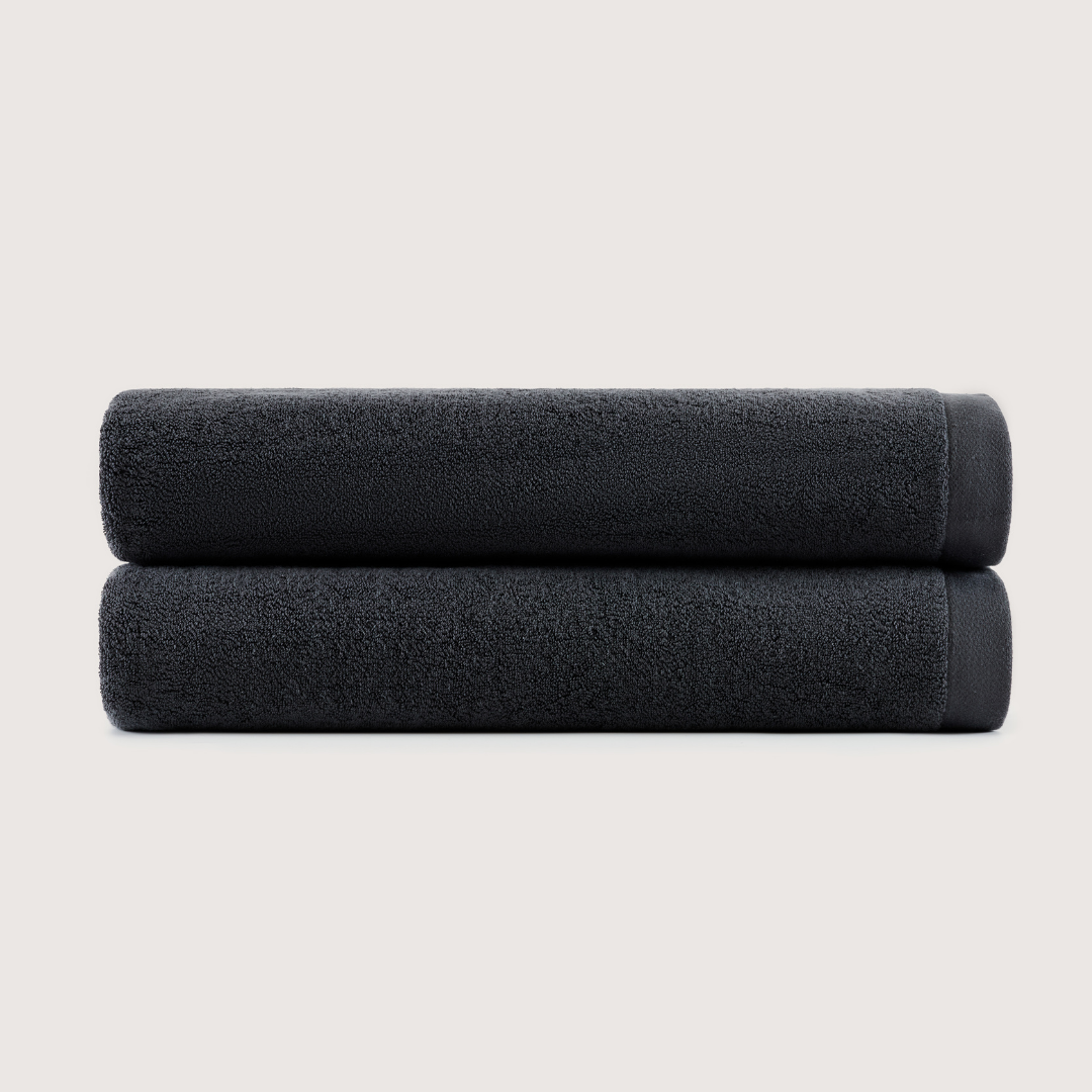 Heavyweight Cotton Bath Towels - Charcoal