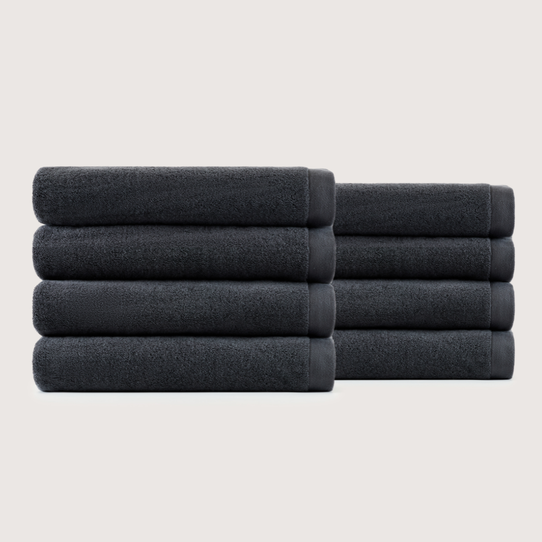 Heavyweight Cotton Bath Towels - Charcoal