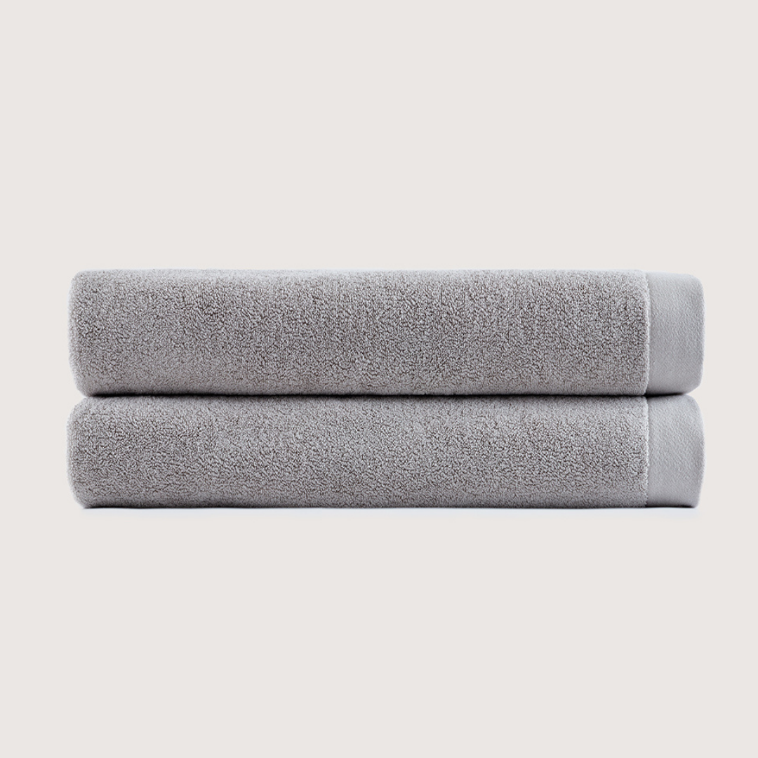 Heavyweight Cotton Bath Towels - Stone Grey