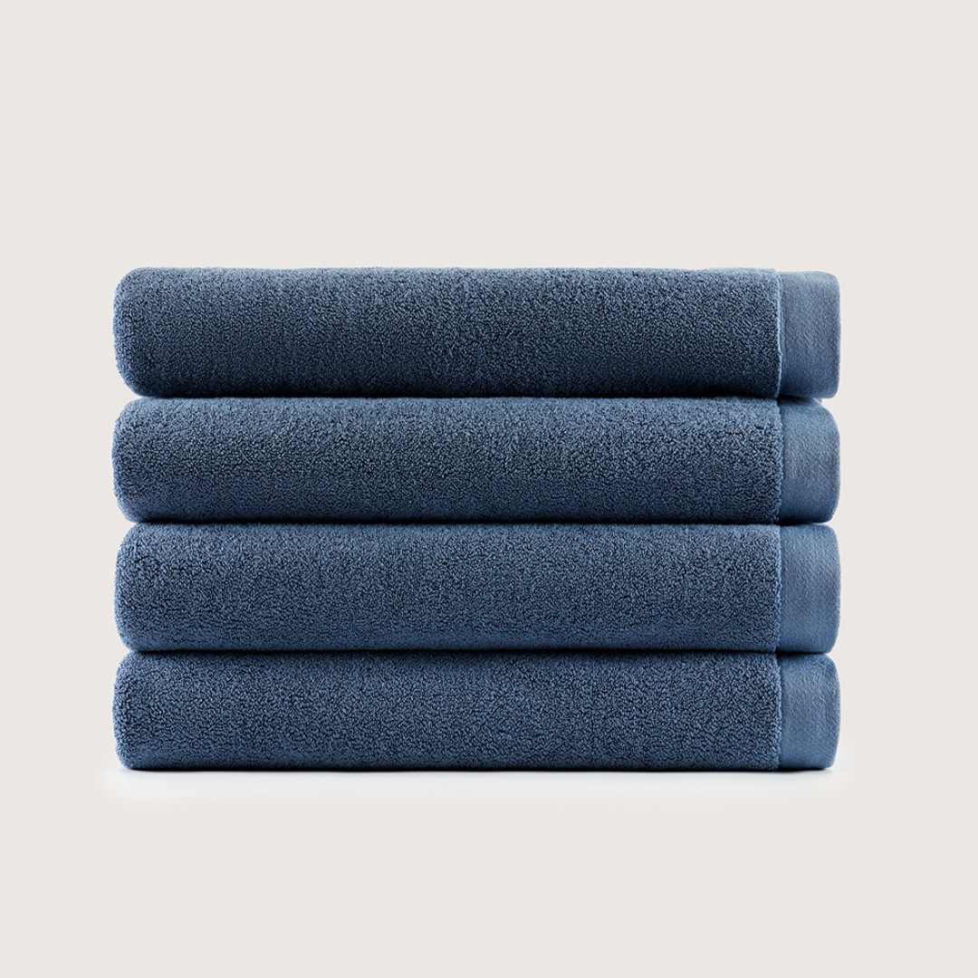 Heavyweight Cotton Bath Towels - Lapiz Blue