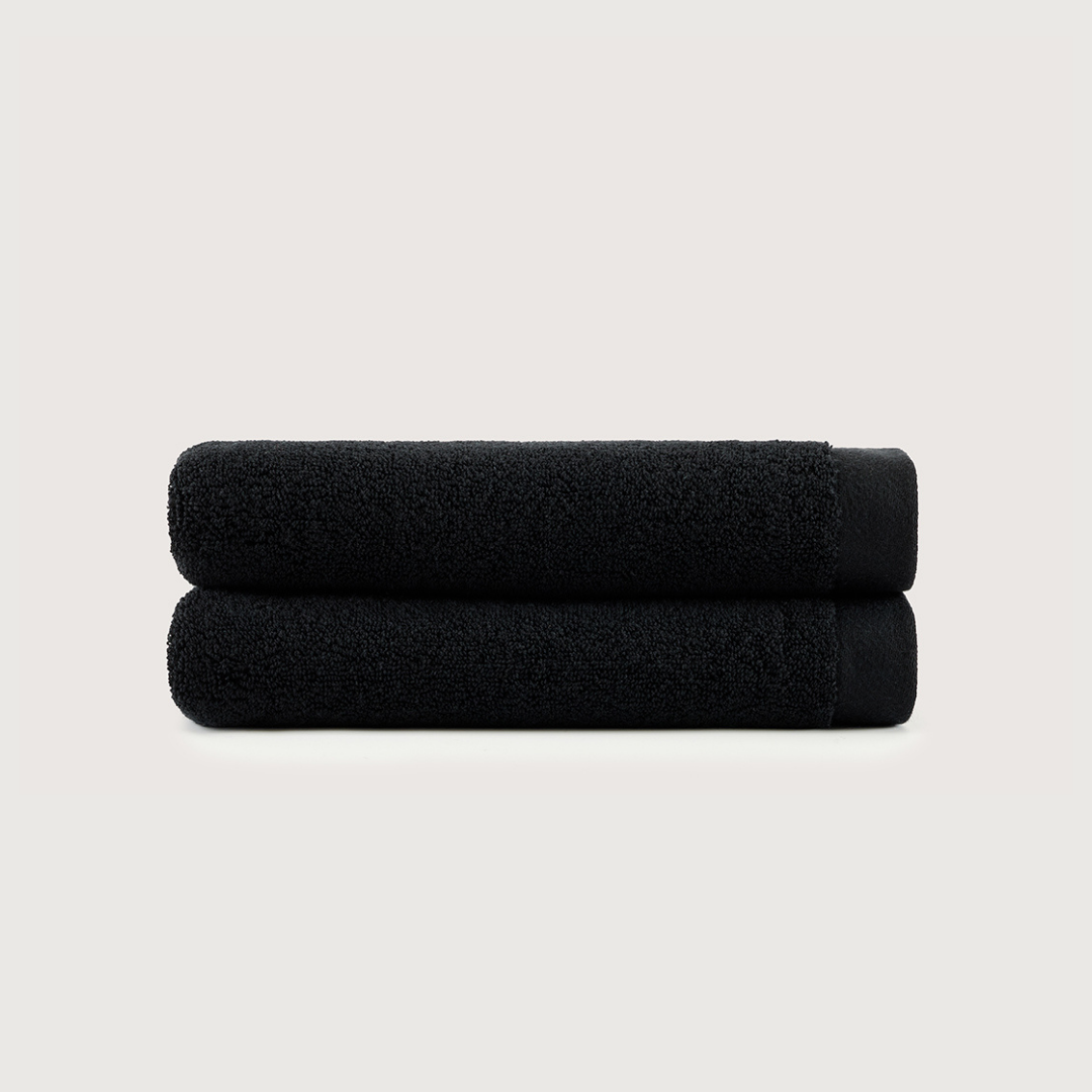 Heavyweight Cotton Hand Towels - Midnight Black