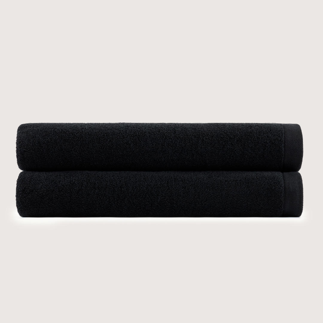 Heavyweight Cotton Bath Sheets - Midnight Black