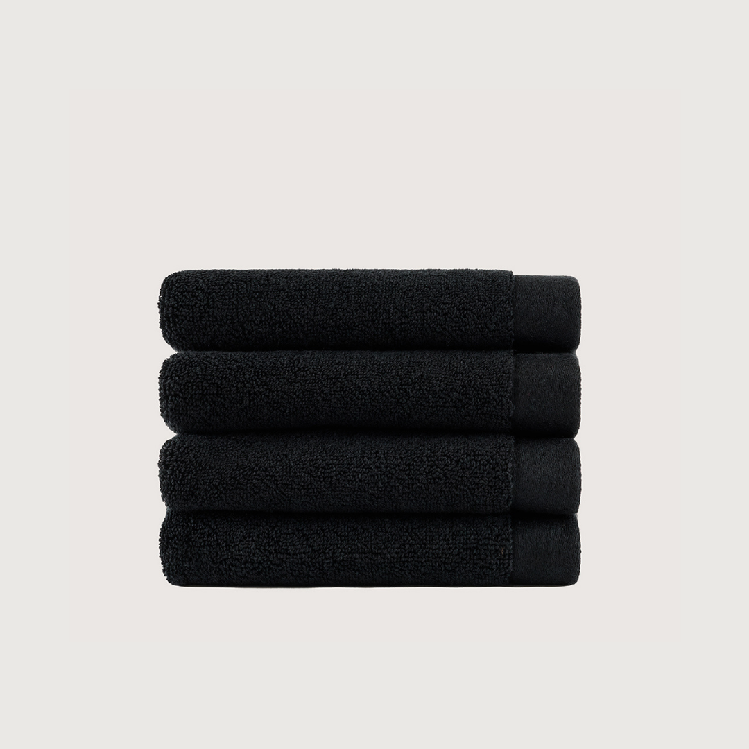 Heavyweight Cotton Washcloths - Midnight Black