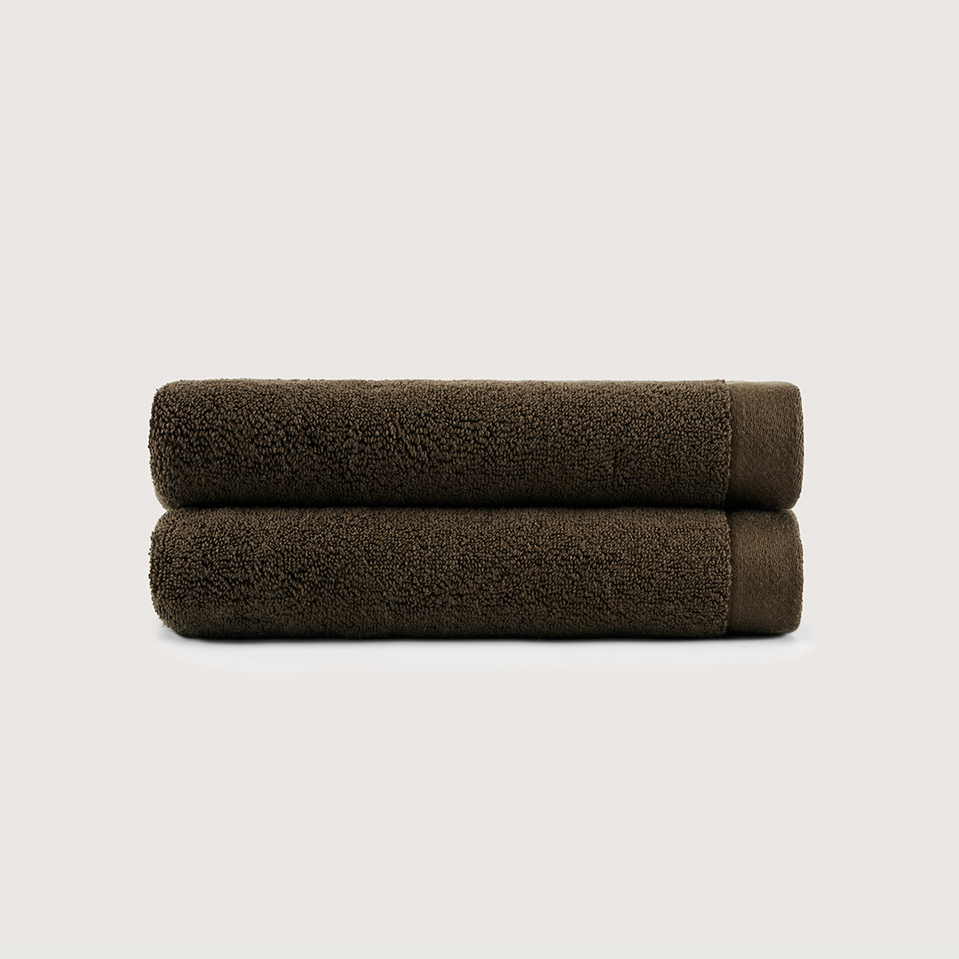 Heavyweight Cotton Hand Towels - Espresso Brown