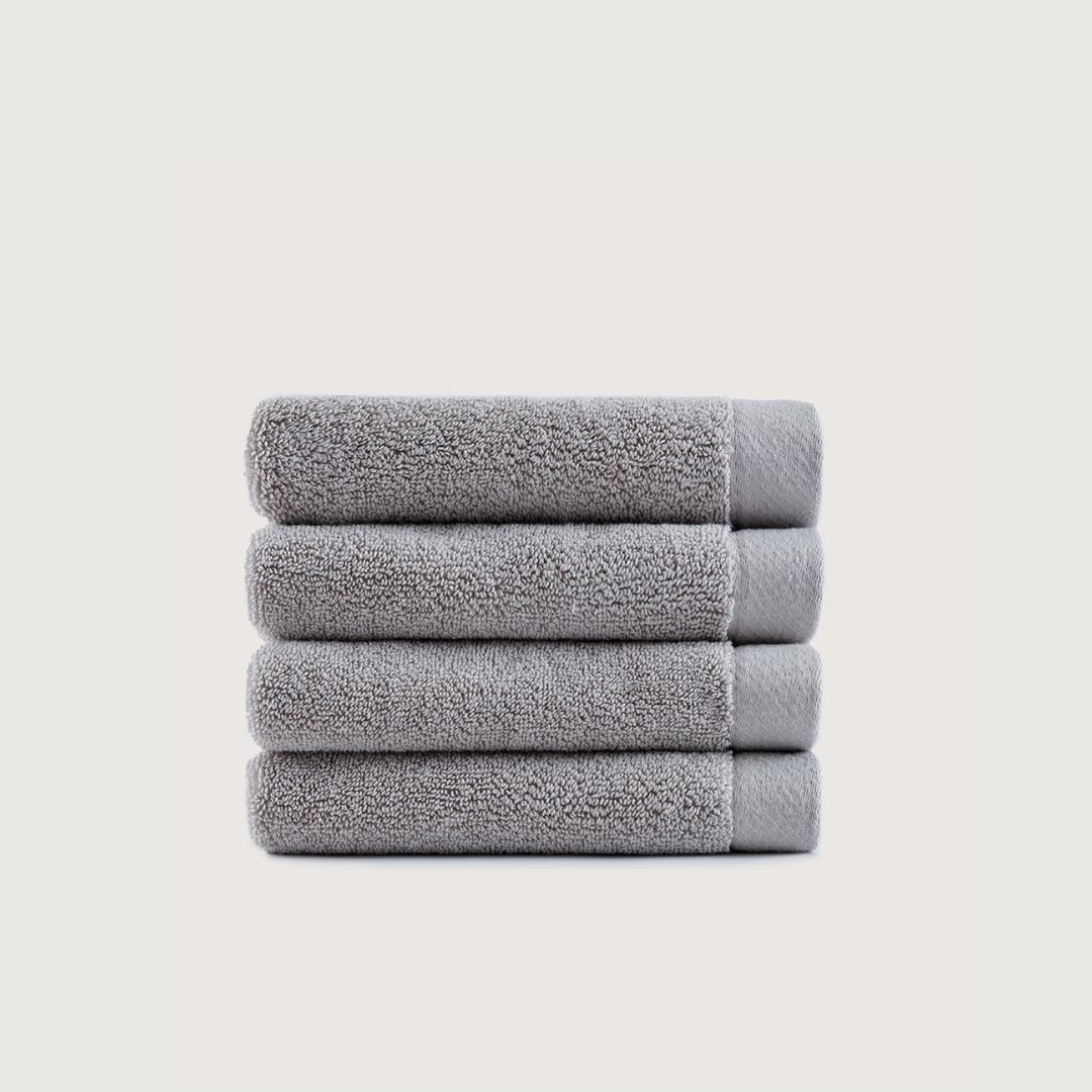 Heavyweight Cotton Washcloths - Stone Grey