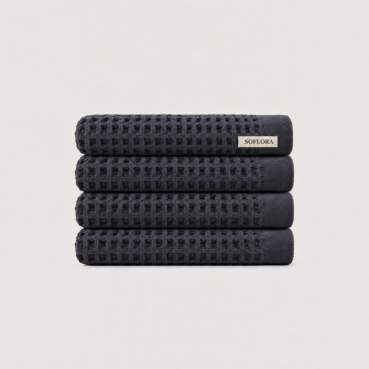 Waffle Washcloths in Charcoal